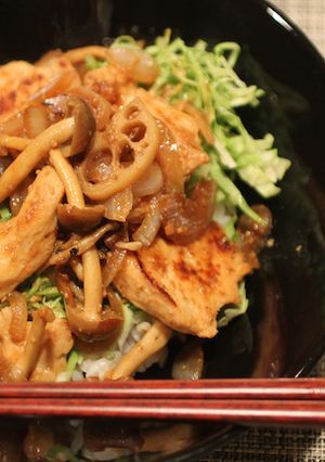 胸肉の味噌だれ丼-レシピのメイン写真