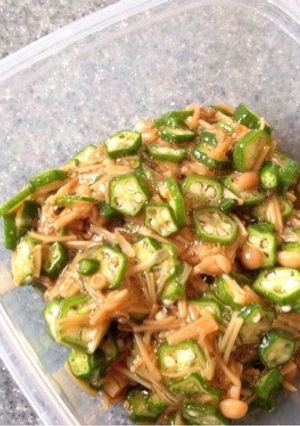 簡単♪ご飯のお供に なめたけオクラ-レシピのメイン写真