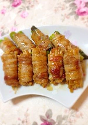 アスパラとえのきの肉巻き-レシピのメイン写真