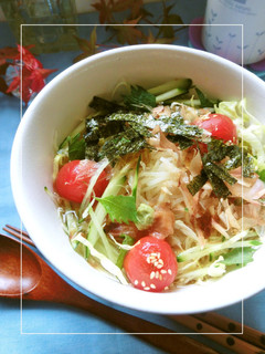 海苔おかか梅わさび❀和で味わう冷麺-レシピのメイン写真