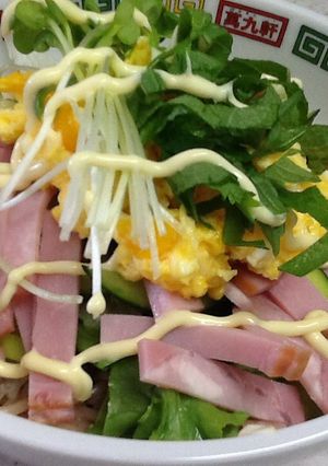 マヨたまサラダピビン麺-レシピのメイン写真