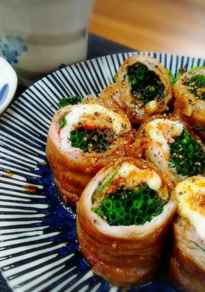 ＊豚肉の小葱大葉チーズとろ〜り巻き焼き＊-レシピのメイン写真