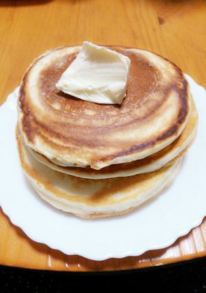 HMでふわふわパンケーキ(*∂ω∂*｀)-レシピのメイン写真