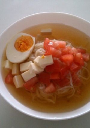和風イタリア～ンな刻みトマトと豆腐の冷麺-レシピのメイン写真