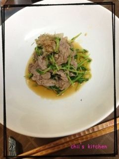 豆苗と豚肉の炒めもの-レシピのメイン写真