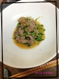 豆苗と豚肉の炒めもの-レシピのメイン写真