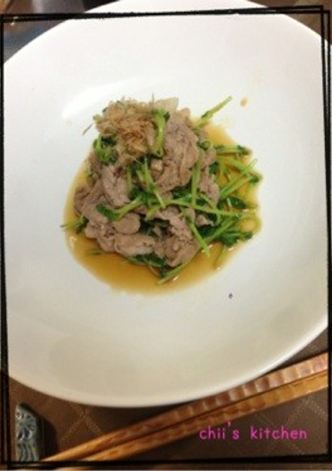 豆苗と豚肉の炒めもの-レシピのメイン写真