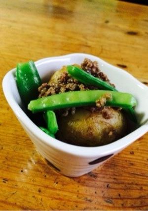 新ジャガのそぼろ甘辛煮-レシピのメイン写真