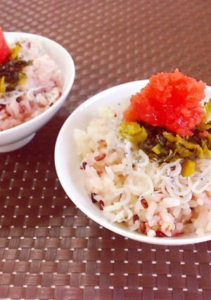 簡単!朝に食べたい!明太高菜ご飯-レシピのメイン写真