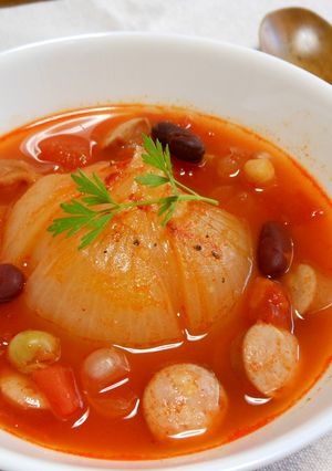 新玉ねぎのトマト缶煮-レシピのメイン写真