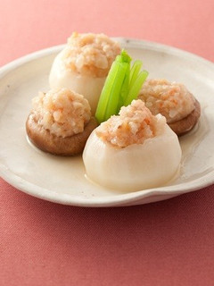 カブとシイタケのエビすり身蒸し-レシピのメイン写真