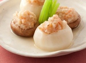 カブとシイタケのエビすり身蒸し-レシピのメイン写真
