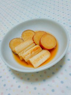 〖薩摩芋と焼きネギのこっくり煮物♡〗-レシピのメイン写真