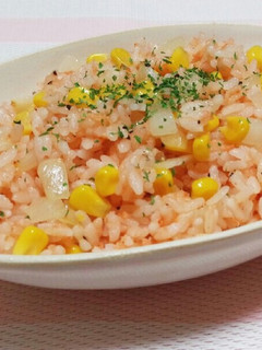 〖チャチャッと簡単♪鮭コーンバター炒飯〗-レシピのメイン写真