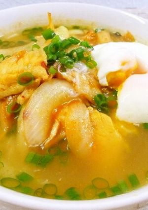 *鶏キムチ冷麺温玉のっけ*-レシピのメイン写真