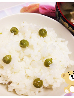 簡単♡今が旬のグリンピースご飯!-レシピのメイン写真