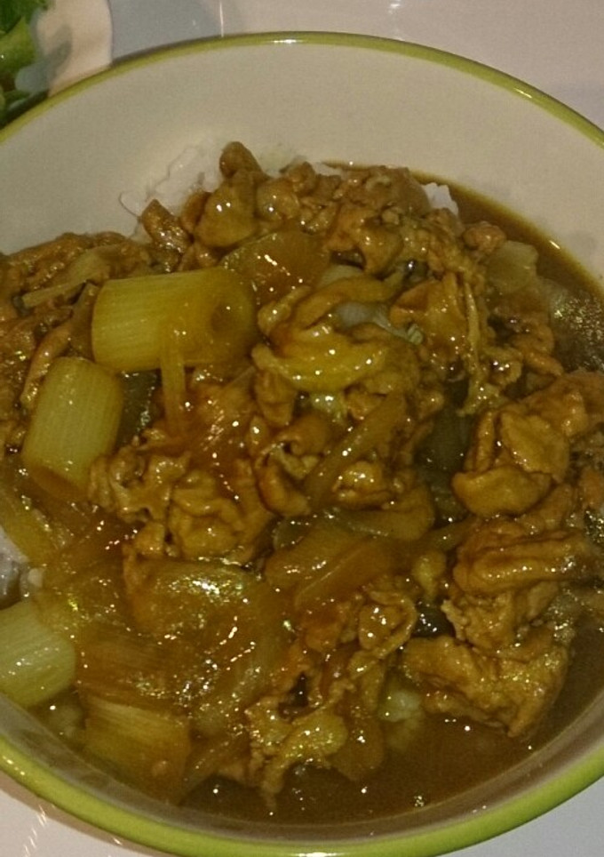 簡単☆カレー丼お蕎麦屋さん風♪-レシピのメイン写真