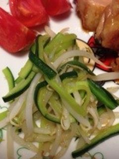 安くて簡単!もやしときゅうりの炒め物-レシピのメイン写真