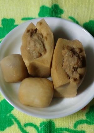 飲み仲間 高野豆腐のちょい肉詰め煮-レシピのメイン写真