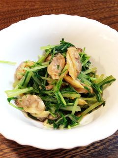 あさりと水菜の和え物-レシピのメイン写真