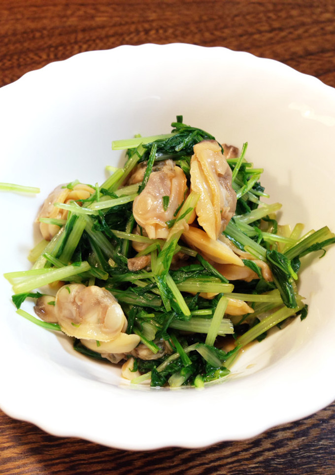 あさりと水菜の和え物-レシピのメイン写真