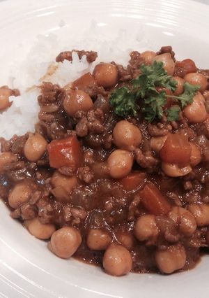 ひよこ豆と挽肉のホクホクカレー♪-レシピのメイン写真