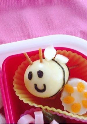 簡単キャラ弁☆うずらの卵でハチさん-レシピのメイン写真