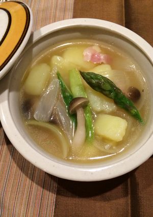 ほっこり♡おじゃがとアスパラのスープ-レシピのメイン写真