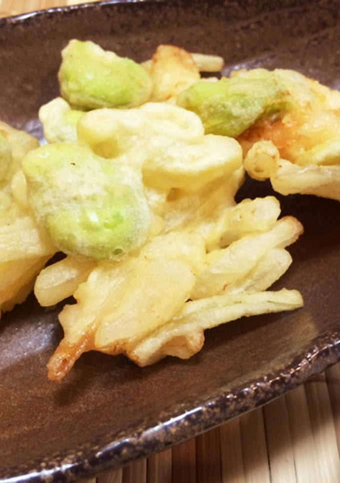 新玉ねぎと空豆と海老のかき揚げ-レシピのメイン写真