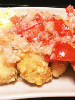 塩唐揚げ♪さっぱりトマトドレッシングで-レシピのメイン写真