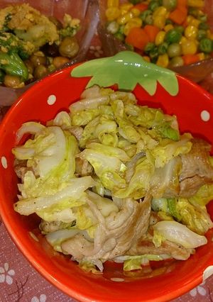 糖質制限♪豚肉とｷｬﾍﾞﾂの塩炒め★-レシピのメイン写真