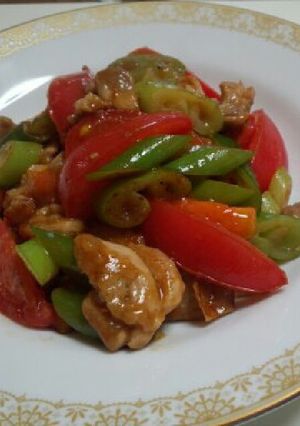 トマトと鶏肉のオイスターソース炒め-レシピのメイン写真