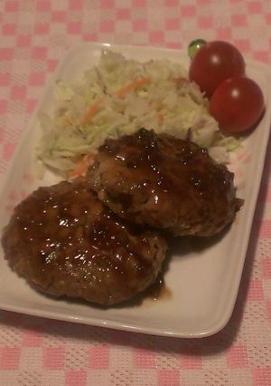 トリプルきのこの照り焼きバーグ♪-レシピのメイン写真
