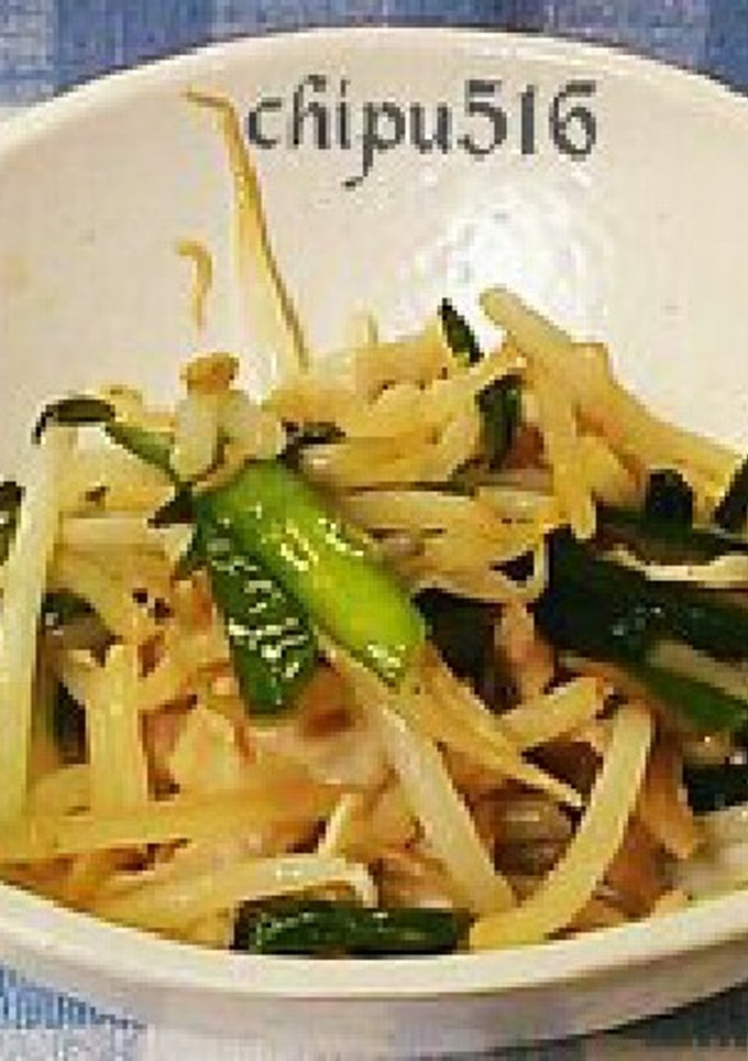 10分超簡単　旨いニラモヤシの肉炒め副菜-レシピのメイン写真