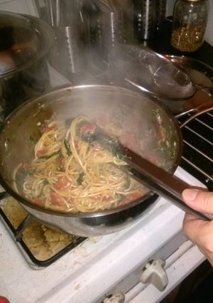 プチトマトとバジルのパスタ-レシピのメイン写真