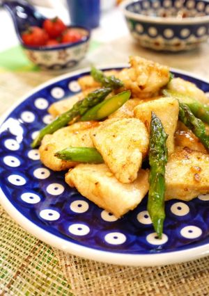 鶏むね肉とアスパラの甘辛炒め-レシピのメイン写真