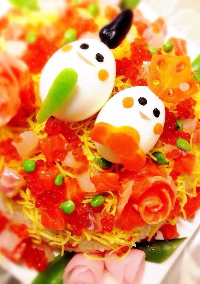 ひなまつり*ゆでたまご雛のちらし寿司-レシピのメイン写真