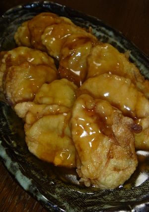 お芋の天ぷらに甘酢あんかけ-レシピのメイン写真