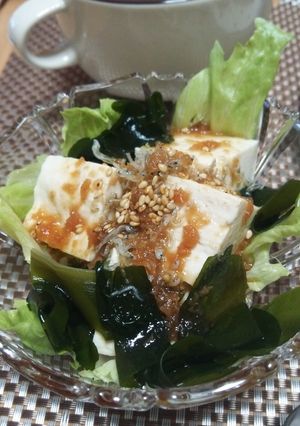 豆腐の梅じゃこサラダ-レシピのメイン写真