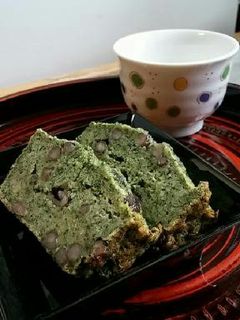 簡単*ヨモギと小豆の和ケーキ-レシピのメイン写真