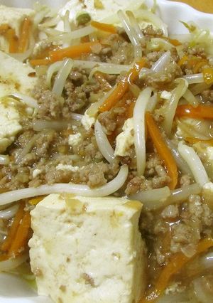 節約もやしの辛くない麻婆豆腐☆醤油味-レシピのメイン写真