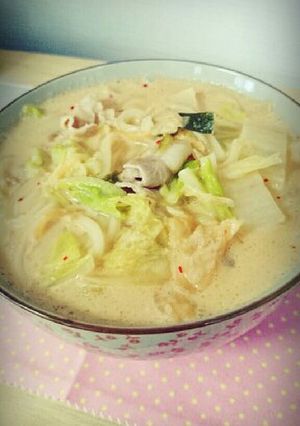 コクうま☆豆乳キムチうどん-レシピのメイン写真