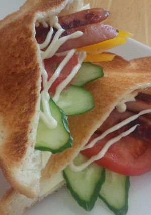 簡単ランチ☆食パンピタパン☆-レシピのメイン写真
