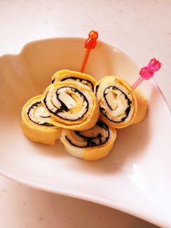 お弁当に♪のりチーズくるくるたまごやき-レシピのメイン写真