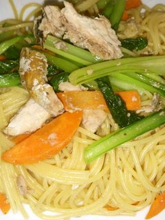 鯖と青菜の和風パスタ-レシピのメイン写真
