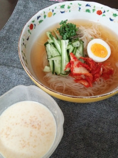 冷麺とコングクス(豆乳麺)で二度美味しい-レシピのメイン写真