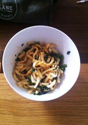 簡単担々麺風小松菜うどん-レシピのメイン写真