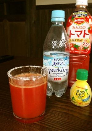 夏にぴったり！トマトジュースの炭酸割り♡-レシピのメイン写真