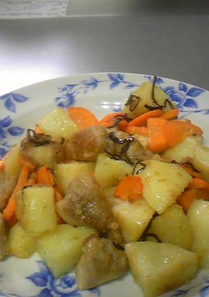 鶏肉とじゃがいもの柚子胡椒マヨ塩昆布和え-レシピのメイン写真