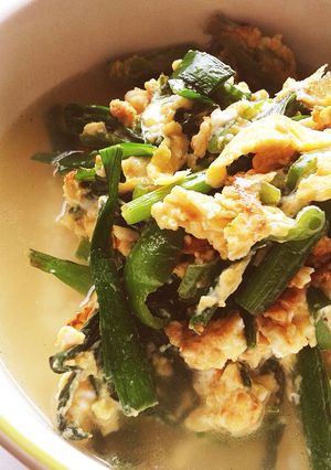 簡単ずぼら飯☆ニラ玉茶漬け☆-レシピのメイン写真